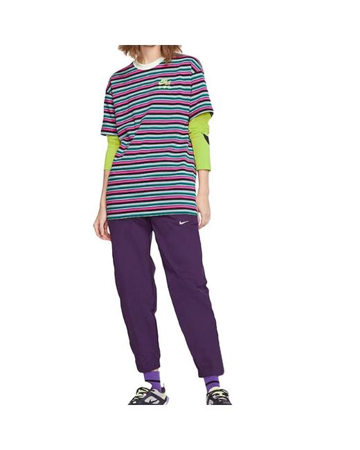 Nike Blue (Wmns) Lab Stripe Tee X Olivia Kim