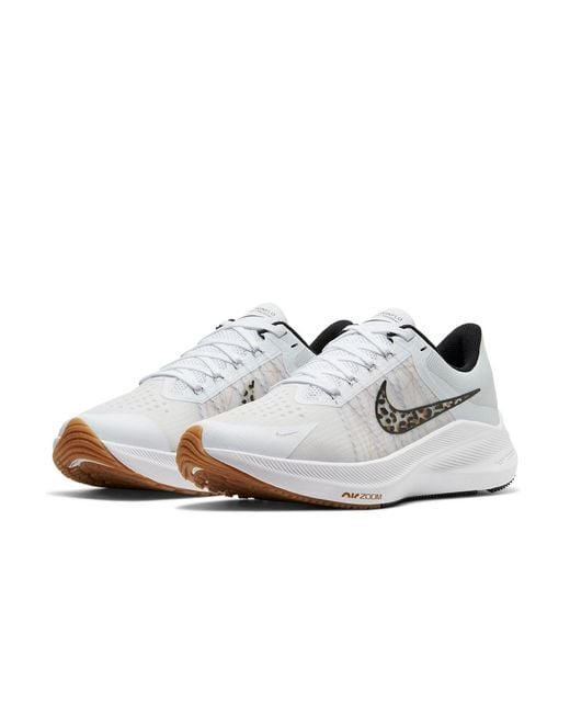 Nike White (Wmns) Air Zoom Winflo 8 Premium Leopard'