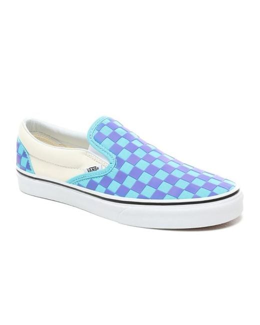 Vans Blue Thermochrome Checker Classic Slip-On for men