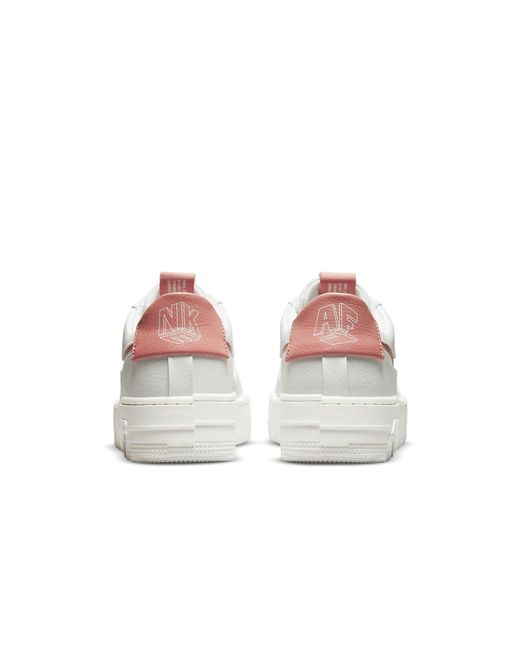 Nike White (Wmns) Air Force 1 Pixel Rust'