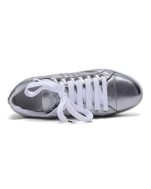 Prada White (Wmns) Leather Sneakers