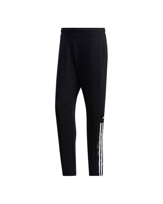 Adidas Black Ub Pnt Wv Deco Logo Printing Training Running Casual Sports Pants for men