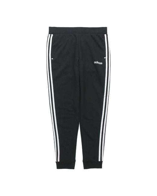Adidas Black Neo M Ce 3Sq2 Kn Tp Casual Sports Side Stripe Bundle Feet Long Pants for men