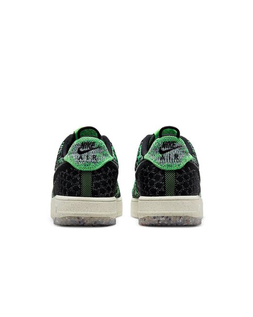 Nike Black Air Force 1 Crater Flyknit Next Nature Volt' for men