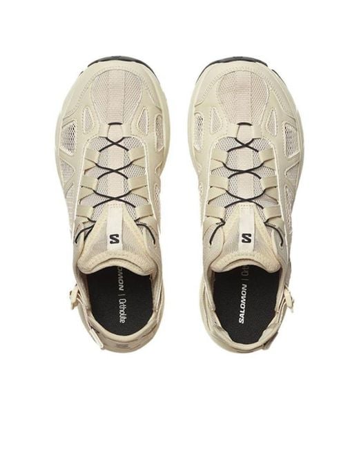 Salomon White Techsonic Leather Advanced 'Almond Milk Vanila' for men