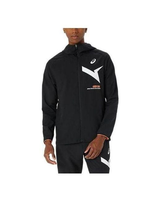 Asics Black Aim-Trg Dry Cloth Hoodie Jacket 'Performance' for men
