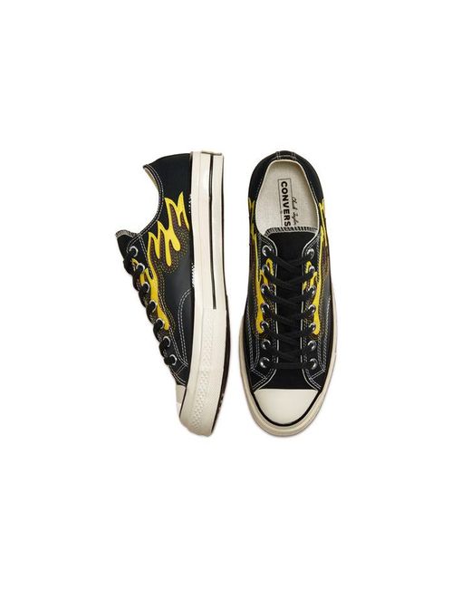 Converse Black Chuck 70 Low 'Archive Flame Overlay' for men