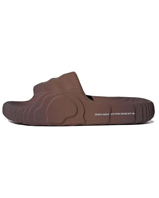 Adidas Brown Originals Adilette 22 'Preloved' for men