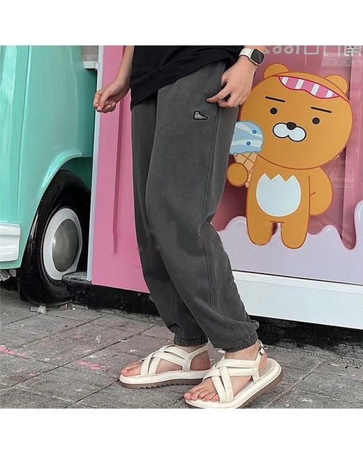 Converse Gray Go-To Chuck Taylor Sneaker Patch Loose Fit Sweatpant for men