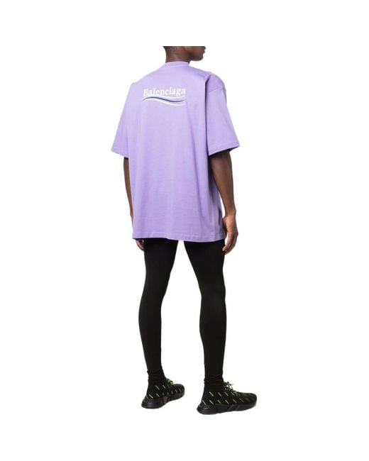 Balenciaga Purple Political Campaign T-Shirt Large Fit