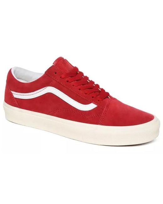 Vans Red Old Skool 'Pig Suede for men