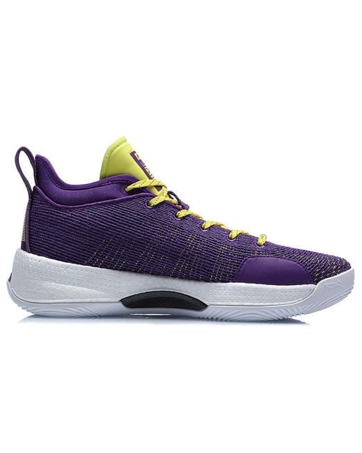 Li-ning Purple Yushuai Xiii Premium Low Basketball Shoes for men