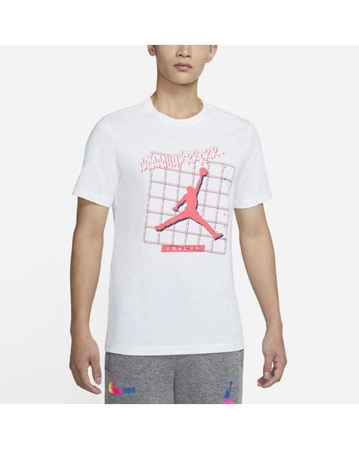 Nike White Casual Sports Round Neck Logo Short Sleeve for men