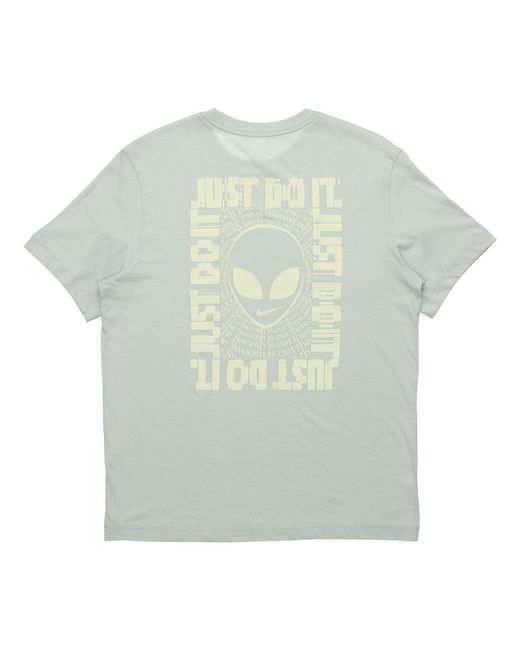 Nike Green Sportswear Alien Printing Short Sleeve Grass for men