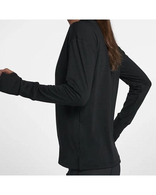 Nike Blue (Wmns) Element Casual Sports Round Neck Long Sleeves Running Hoodie