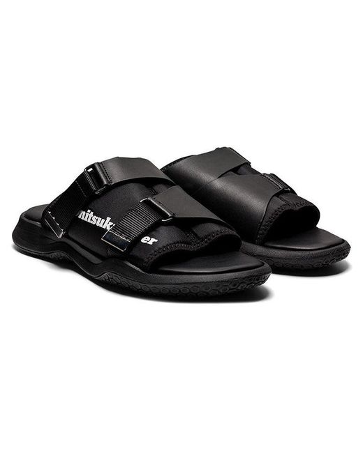 Onitsuka Tiger Black Ohbori Slider Stylish Sports Sandals for men