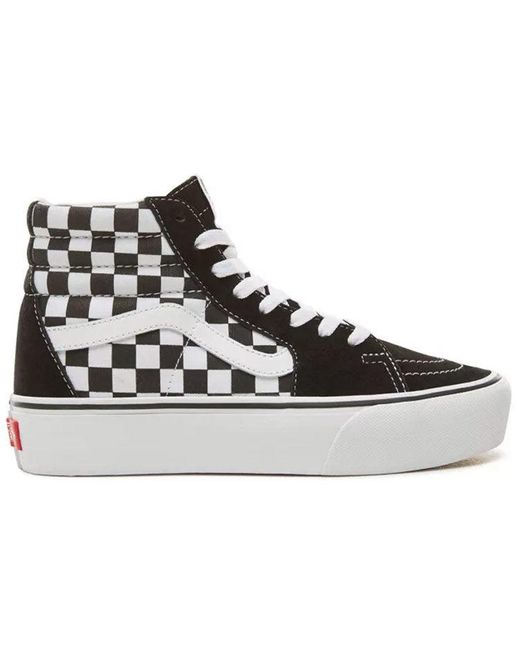 Vans Black Sk8-Hi Platform 2.0 'Checkerboard for men