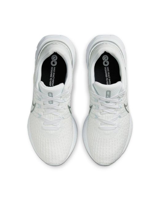 Nike White (Wmns) React Infinity Run Flyknit 3 Metallic'