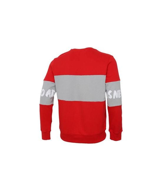 Adidas Red Neo X Crossover M Cny Ww Swt Printing Sports Pullover New Year's Edition Round Neck for men