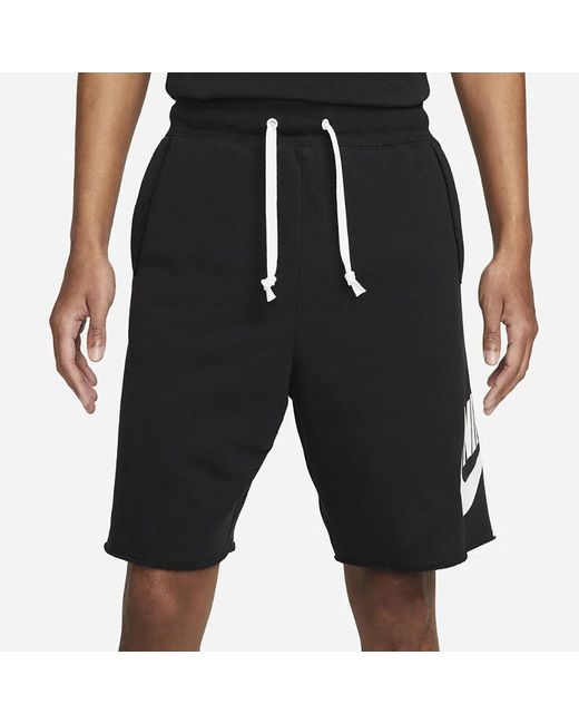 Nike Black Lacing Breathable Logo Sports Shorts for men