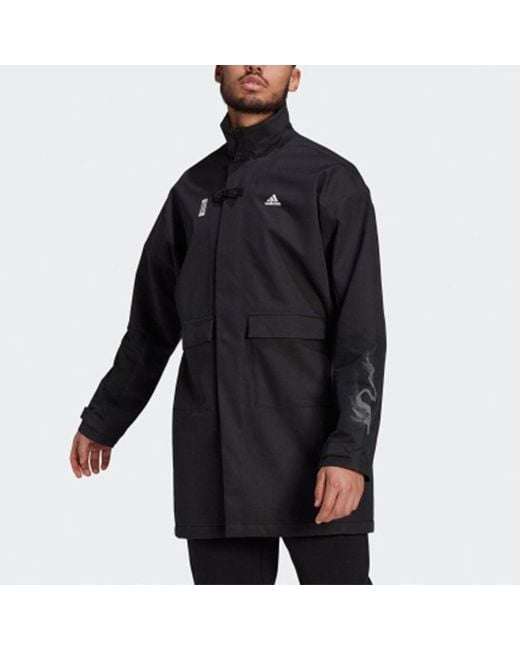 Adidas Blue Wj Jkt Long Woven Training Casual Sports Jacket for men