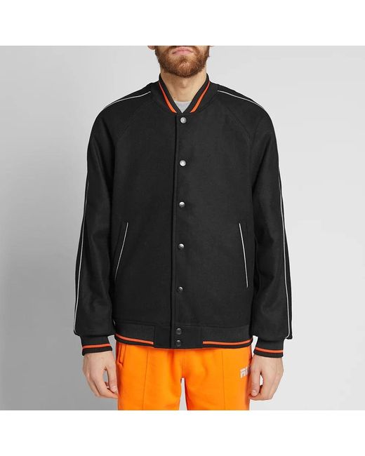Converse Black X Vince Staples Insulated Varsity Jacket for men