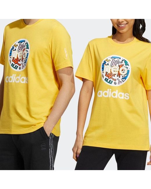 Adidas Yellow Neo X Keith Haring Logot for men