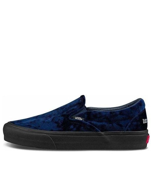Vans Blue Noon Goons X Classic Slip-On Vlt Lx Velvet' for men