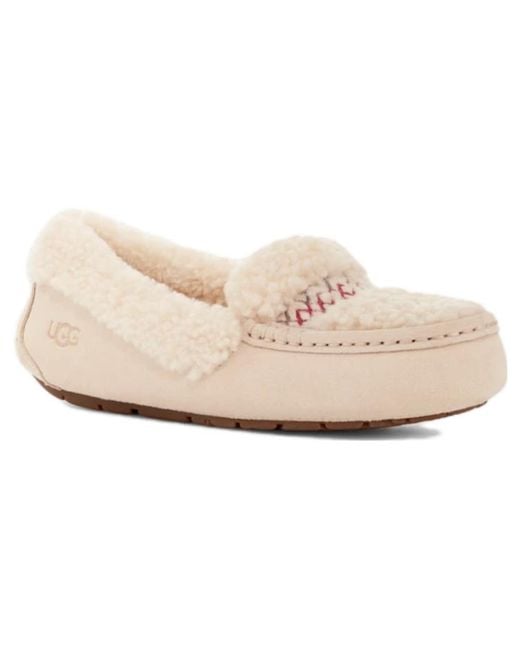 Ugg Pink (Wmns) Ansley Slipper Heritage Braid 'Natural'