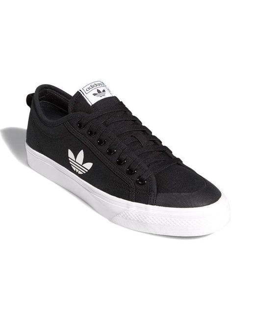 Adidas Black Nizza Trefoil Shoes for men