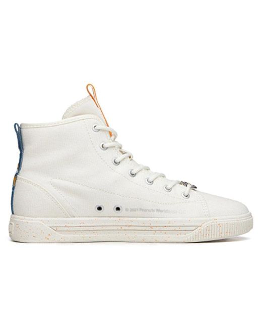 Anta White (Wmns) X Snoopy Skateboarding Series Sneakers High