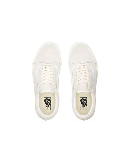 Vans White Old Skool 'Pig Suede for men