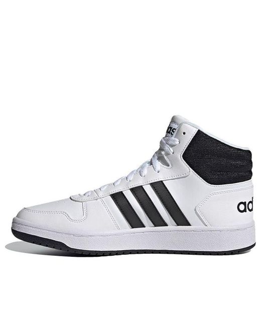 Adidas Neo Hoops 2.0 Mid Shoes White/black in Blue for Men | Lyst