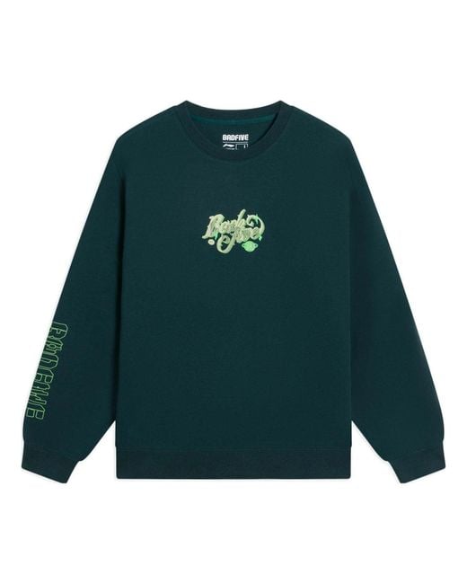 Li-ning Green Badfive Graphic Sweatshirt 'Dark' for men