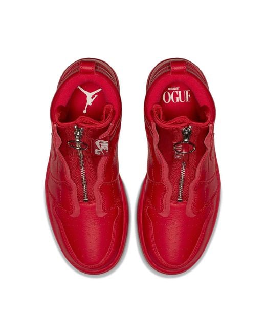 Nike Red (Wmns) 1 Retro High Zip X Anna Wintour 'University'