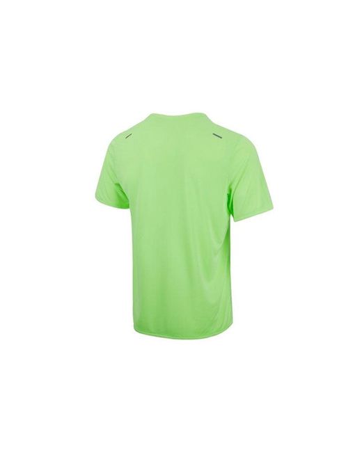 Nike Green Solid Color Reflective Logo Printing Round Neck Pullover Short Sleeve for men