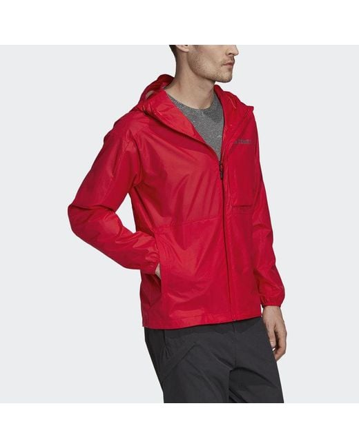 Adidas Red Casual Sports Hooded Long Sleeves Jacket for men