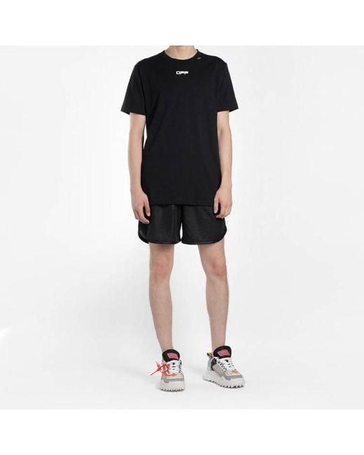 Off-White c/o Virgil Abloh Black Caravaggio Arrow Back Printing Short Sleeve Ordinary Version T-Shirt for men