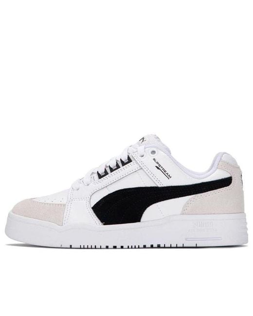 PUMA White Slipstream Lo Suede Fs for men