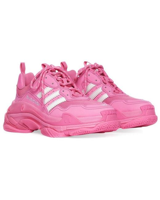 Balenciaga Pink (Wmns) Triple S Sneaker X Adidas 'Neon'