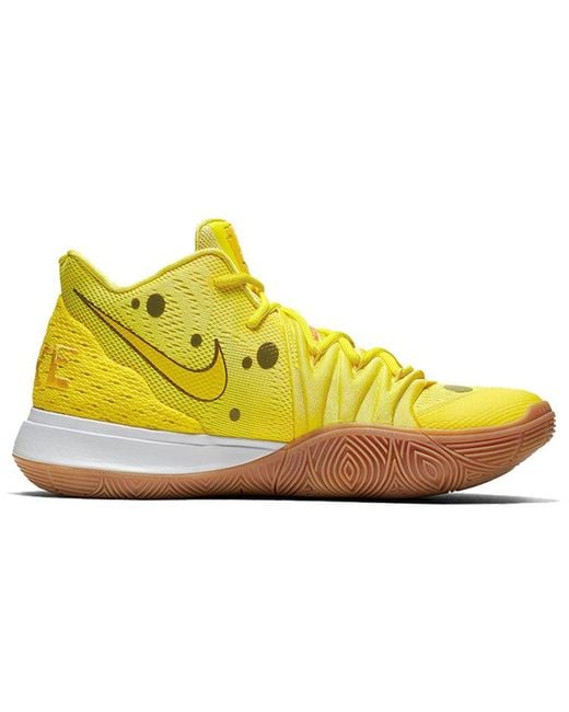 Nike Yellow Kyrie 5 Spongebob Squarepants for men