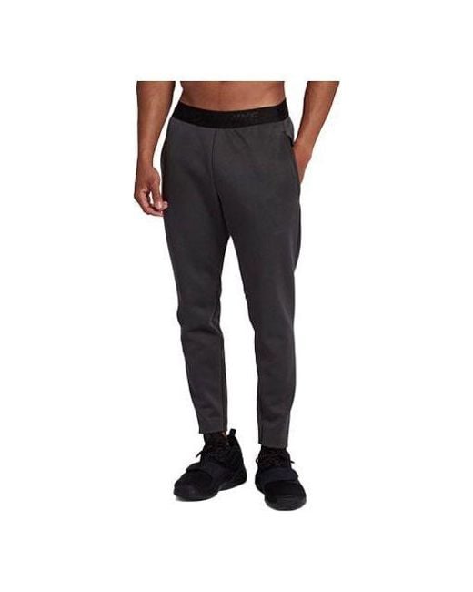 Nike Black Therma Logo Casual Running Slim Fit Training Sports Long Pants for men
