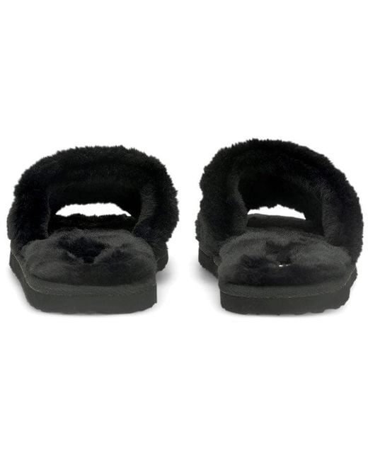PUMA Black Fluff Slides