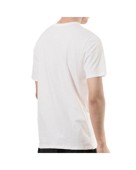 Nike White Alphabet Printing Sports Round Neck Pullover Short Sleeve T-Shirt for men