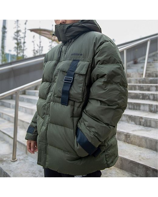 Adidas Green Originals Utility Duck Down Winter Jacket for men