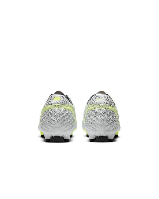 Nike White Mercurial Vapor 14 Academy Fg Mg 'Metallic Volt' for men