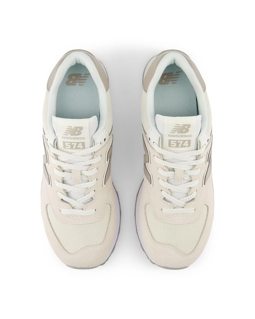 New Balance White 574 for men