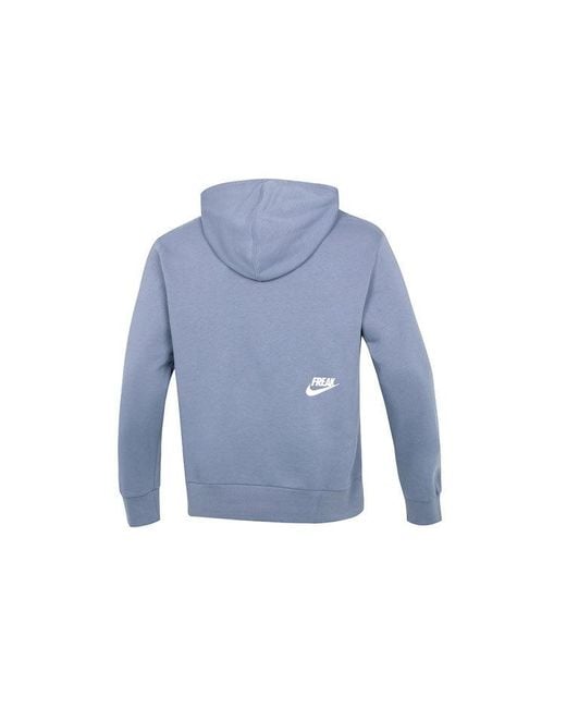 Nike Blue Logo Printing Drawstring Hooded Casual for men