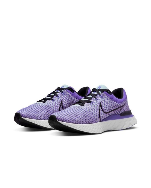 Nike Purple React Infinity Run Flyknit 3 'Pure Platinum Psychic' for men