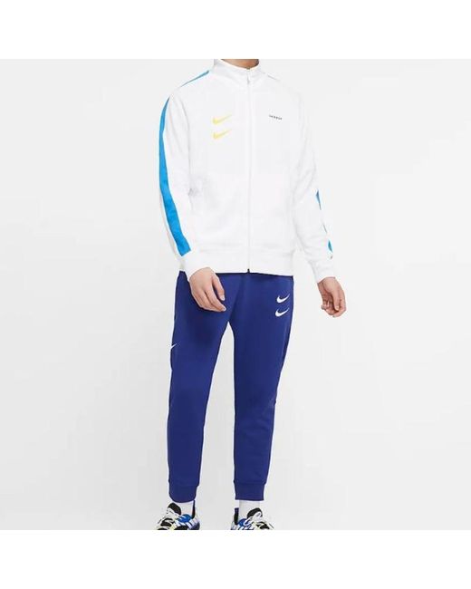 Nike Blue Sportswear Swoosh Retro Sports Jacket for men